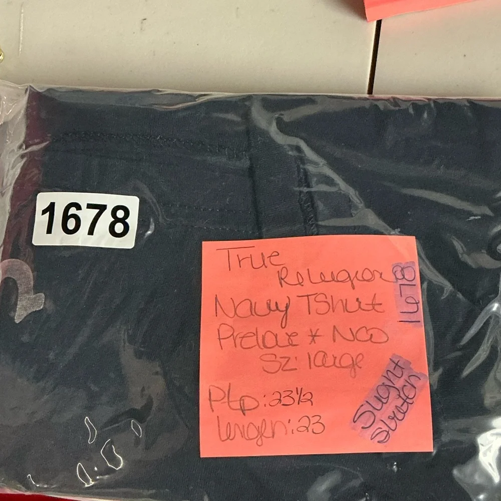 True Religion Black V-Neck Tee
